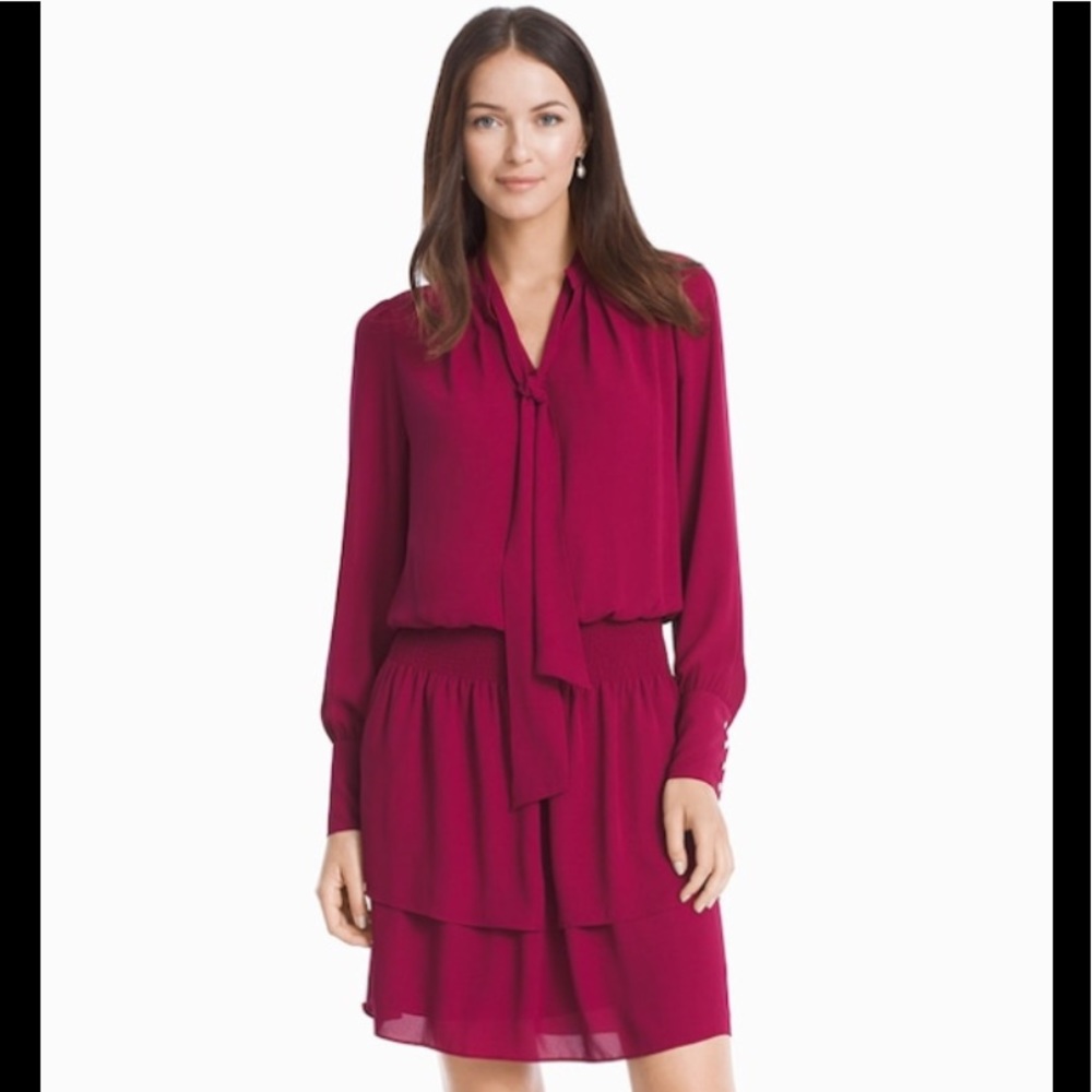 White House Black Market Women’s Maroon Dress Size XXS